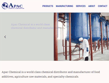 Tablet Screenshot of apacchemical.com